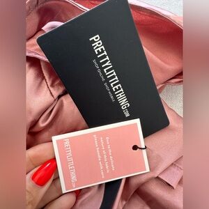 PrettyLittleThing Blush Satin Mini dress